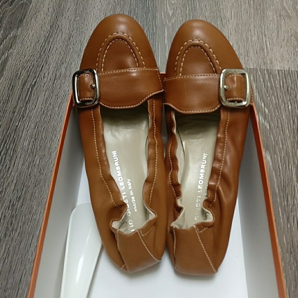 ATTILIO GIUSTI LEOMBRUNI ITALY brown pumps 36 new
